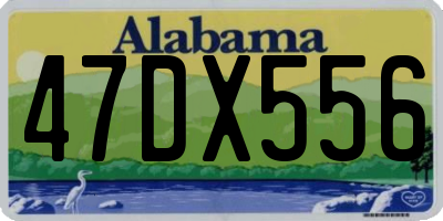AL license plate 47DX556