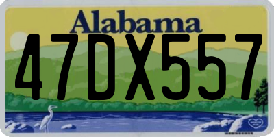 AL license plate 47DX557
