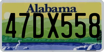 AL license plate 47DX558