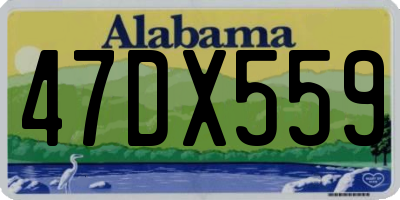 AL license plate 47DX559