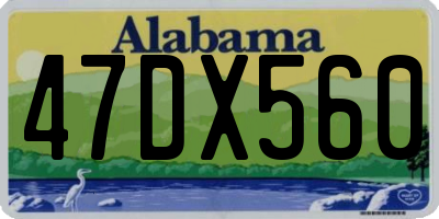 AL license plate 47DX560