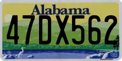 AL license plate 47DX562