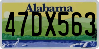 AL license plate 47DX563