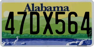 AL license plate 47DX564