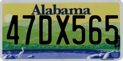 AL license plate 47DX565