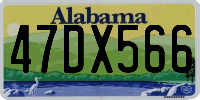 AL license plate 47DX566