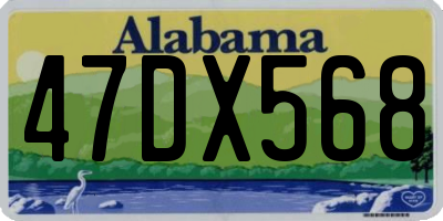 AL license plate 47DX568