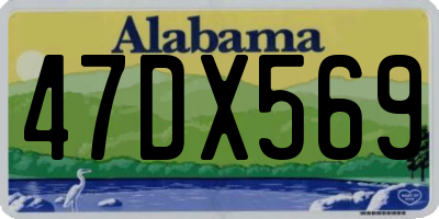 AL license plate 47DX569