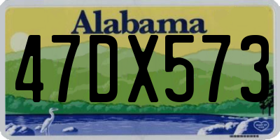 AL license plate 47DX573