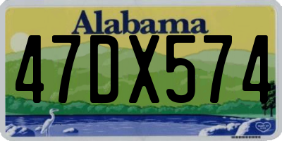 AL license plate 47DX574