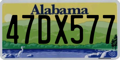 AL license plate 47DX577