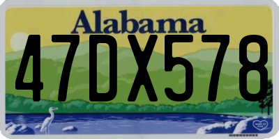 AL license plate 47DX578