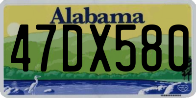 AL license plate 47DX580