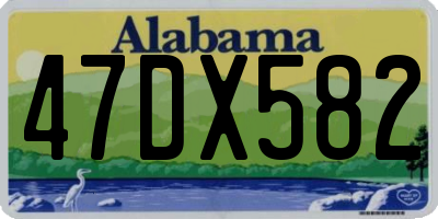 AL license plate 47DX582