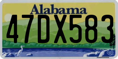 AL license plate 47DX583