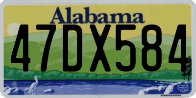 AL license plate 47DX584