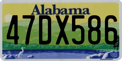 AL license plate 47DX586