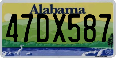 AL license plate 47DX587