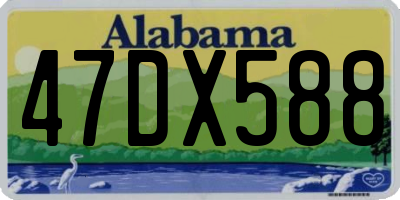 AL license plate 47DX588