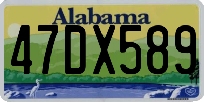AL license plate 47DX589