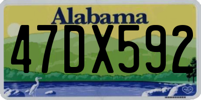 AL license plate 47DX592