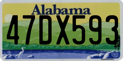 AL license plate 47DX593