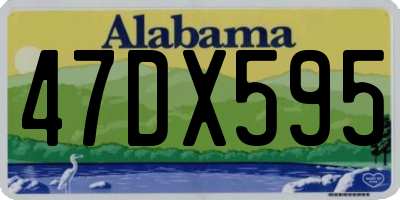 AL license plate 47DX595