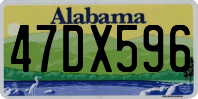 AL license plate 47DX596