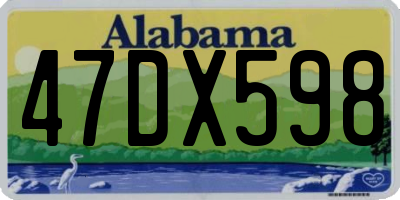 AL license plate 47DX598