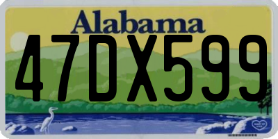 AL license plate 47DX599