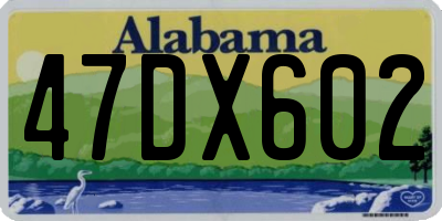 AL license plate 47DX602