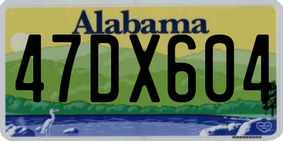 AL license plate 47DX604