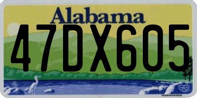AL license plate 47DX605
