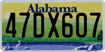 AL license plate 47DX607