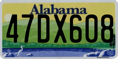 AL license plate 47DX608