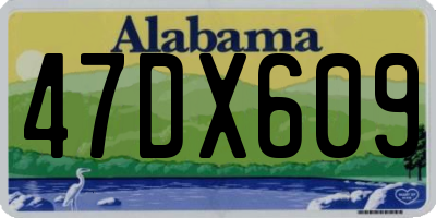 AL license plate 47DX609