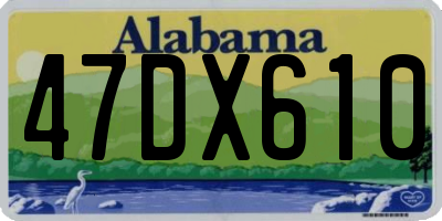 AL license plate 47DX610