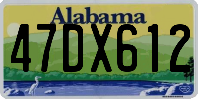 AL license plate 47DX612