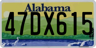 AL license plate 47DX615