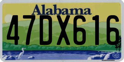 AL license plate 47DX616
