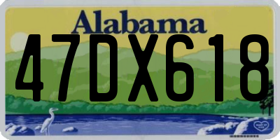 AL license plate 47DX618