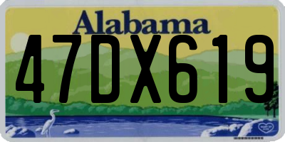 AL license plate 47DX619