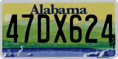 AL license plate 47DX624
