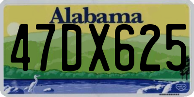 AL license plate 47DX625