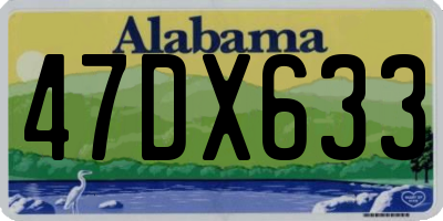 AL license plate 47DX633