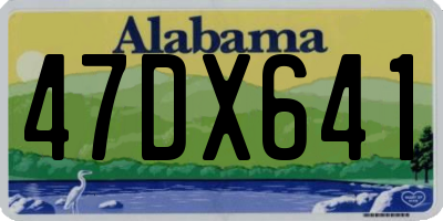 AL license plate 47DX641