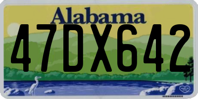 AL license plate 47DX642