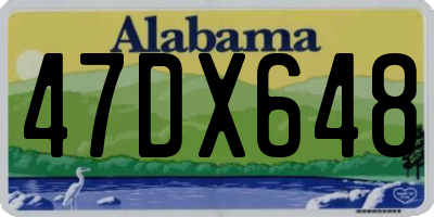 AL license plate 47DX648