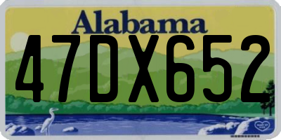 AL license plate 47DX652