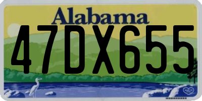 AL license plate 47DX655
